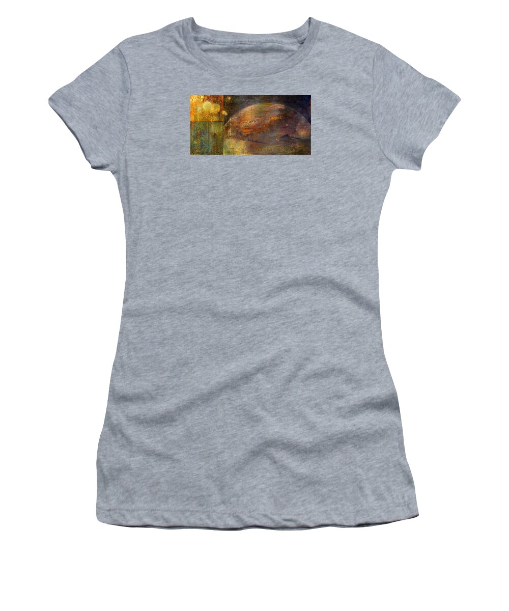 Abstract Women's T-Shirt featuring the painting Mindfulness by Theresa Marie Johnson