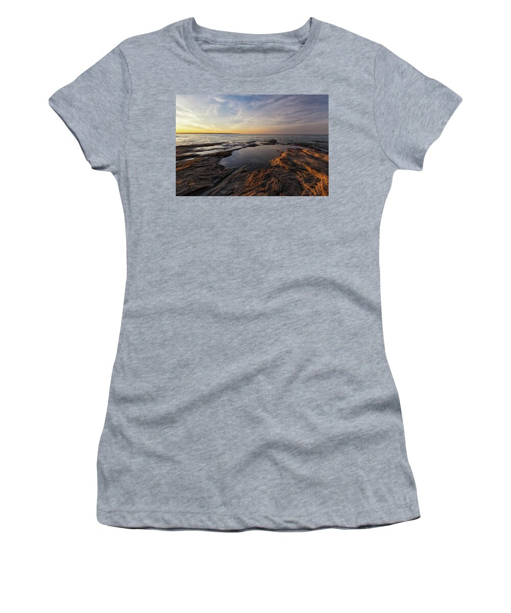 Miners Women's T-Shirt featuring the photograph Miners Beach 2 by Heather Kenward