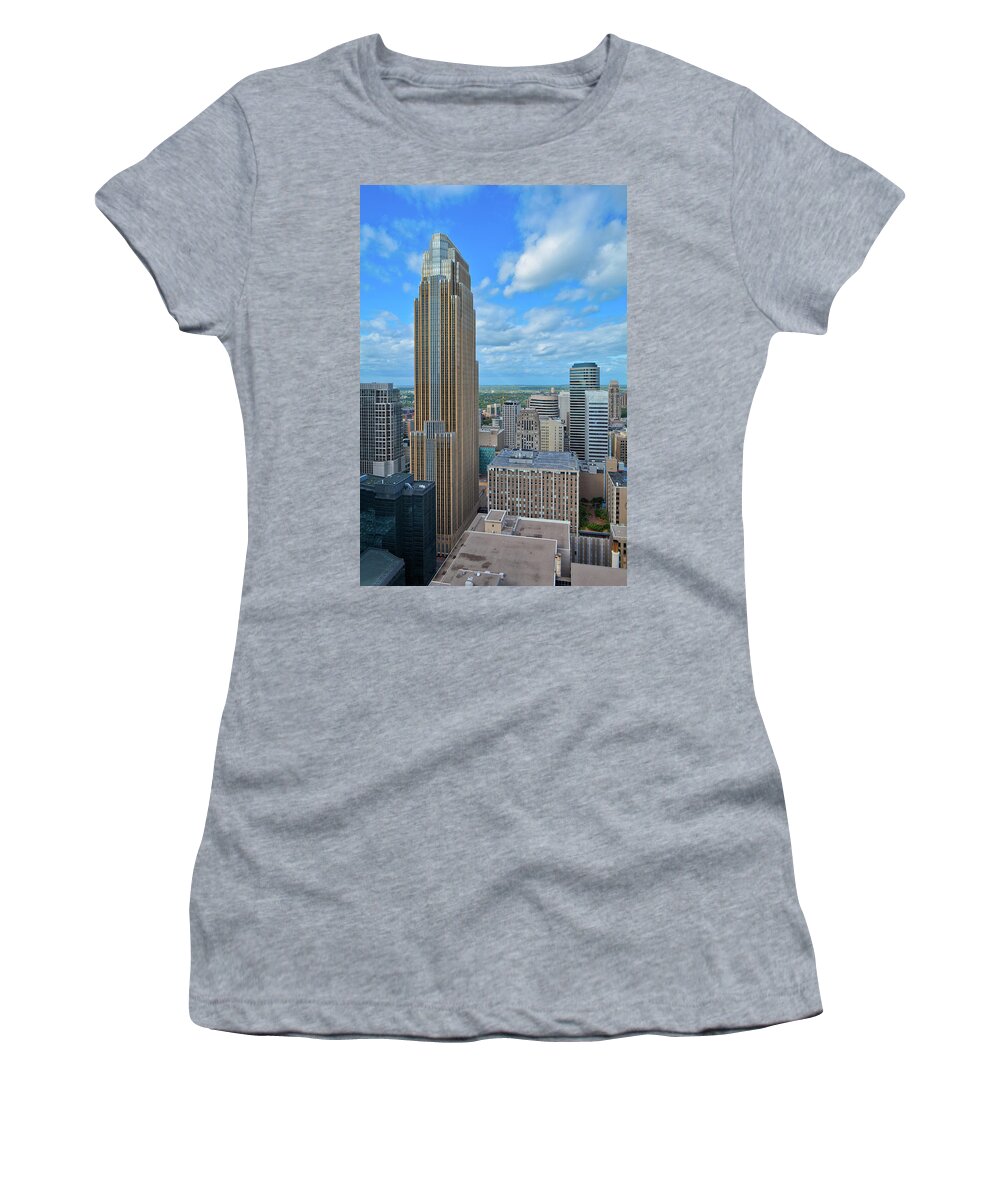 Minneapolis Women's T-Shirt featuring the photograph Minneapolis Skyline Portrait by Kyle Hanson