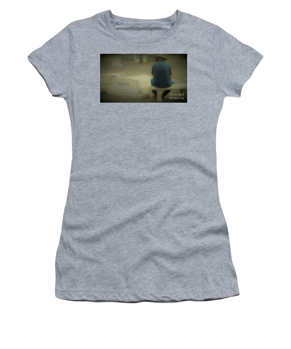 Grief Women's T-Shirt featuring the photograph Missing You by D Hackett