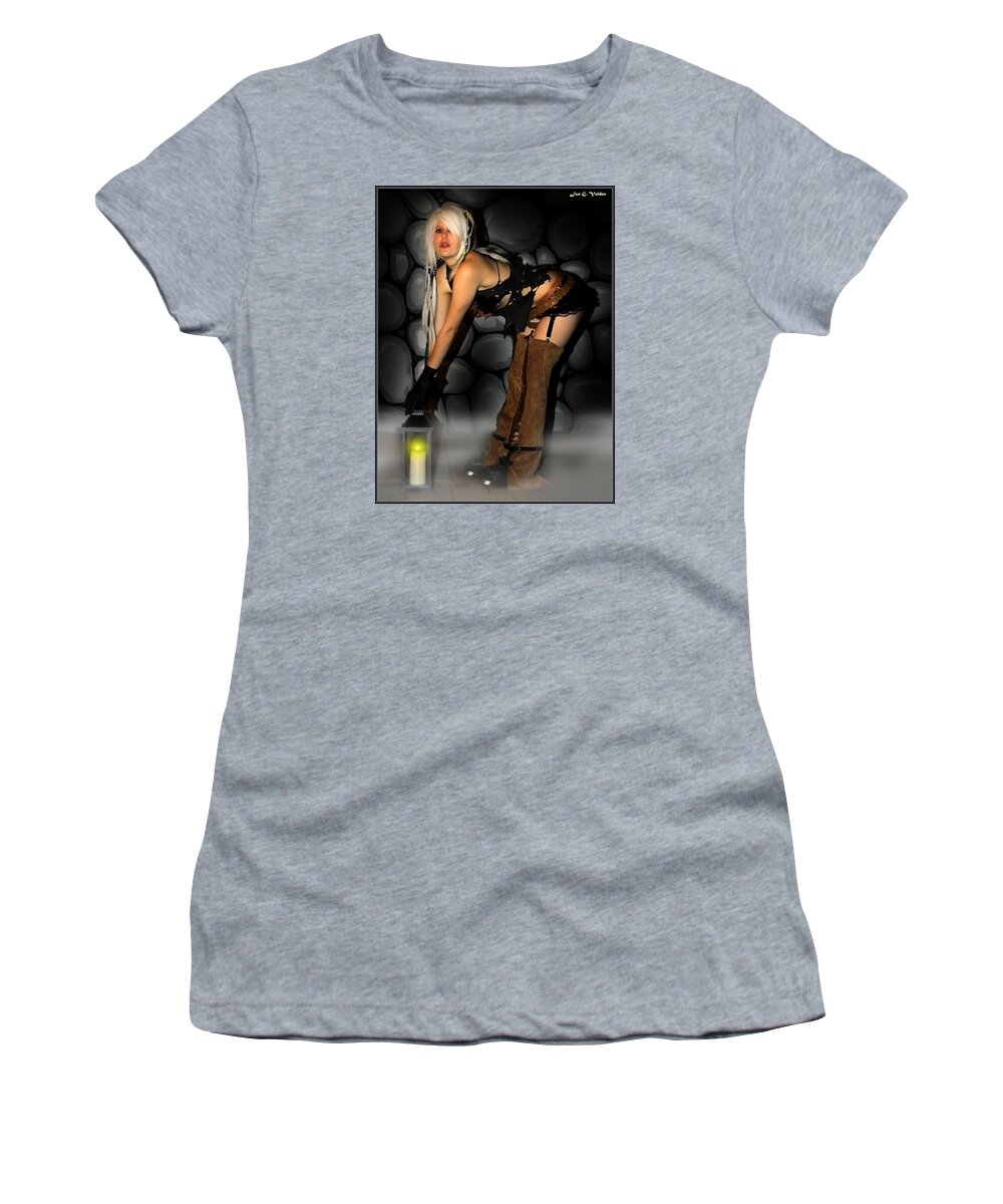 Fantasy Women's T-Shirt featuring the painting Misty Mood by Jon Volden