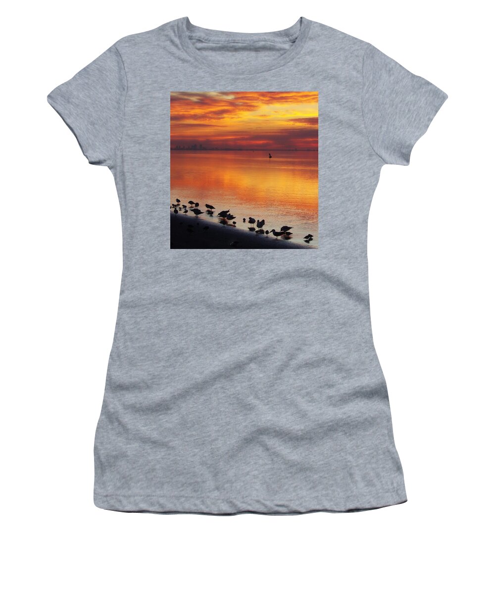 Sun Women's T-Shirt featuring the photograph Misty Morning by Stoney Lawrentz