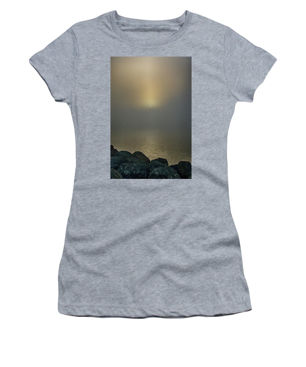 Sunrise Women's T-Shirt featuring the photograph Misty Sunrise Morning by Joseph Hollingsworth