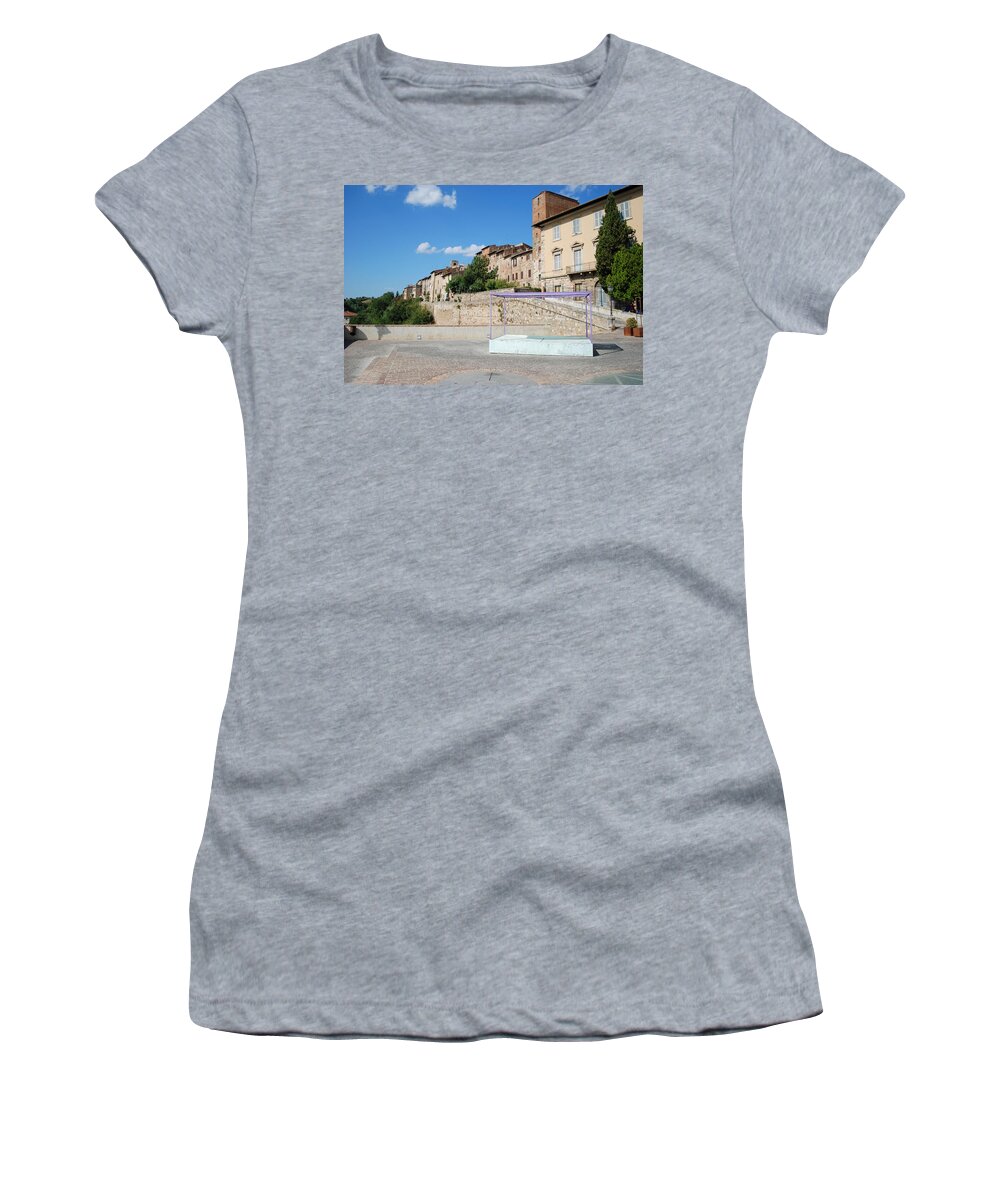 Colle Di Val D'elsa Women's T-Shirt featuring the photograph Modern and Old by Fabio Caironi