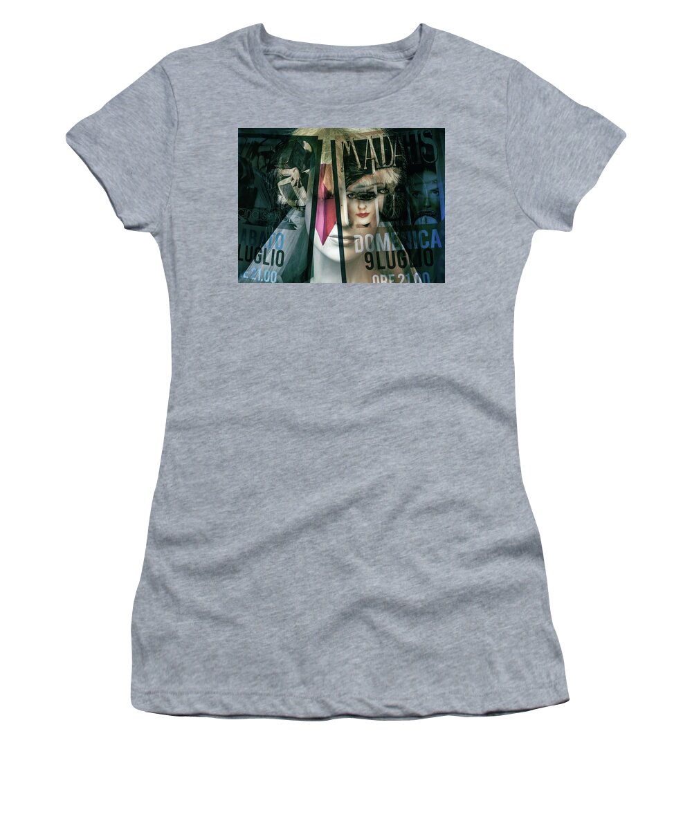 Collage Women's T-Shirt featuring the digital art Modern way of life by Gabi Hampe