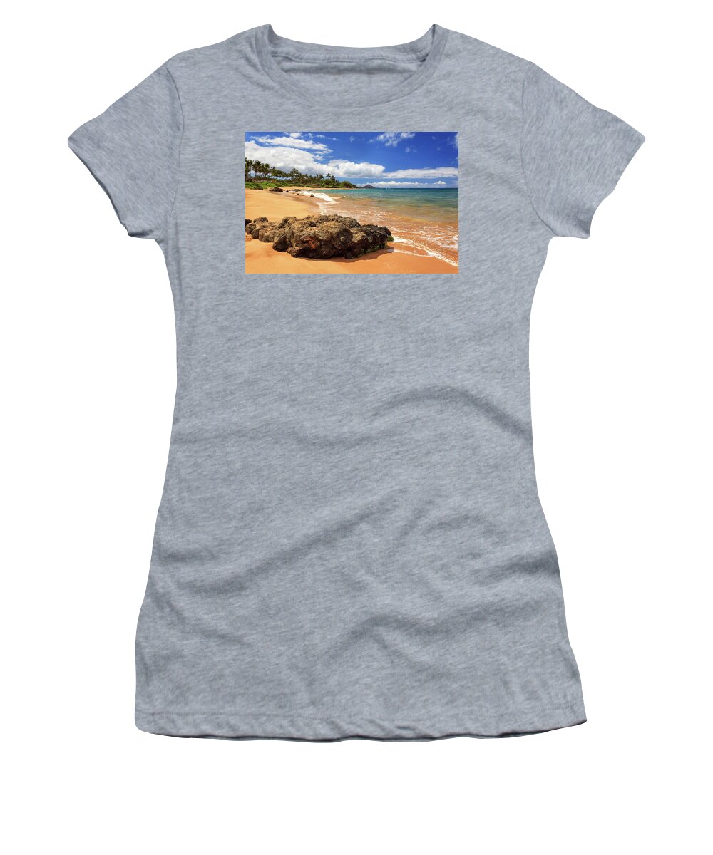 Mokapu Beach Women's T-Shirt featuring the photograph Mokapu Beach Maui by James Eddy