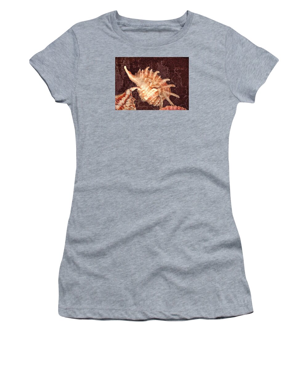 Mollusk Shell Women's T-Shirt featuring the digital art Mollusk Shell by Cathy Anderson
