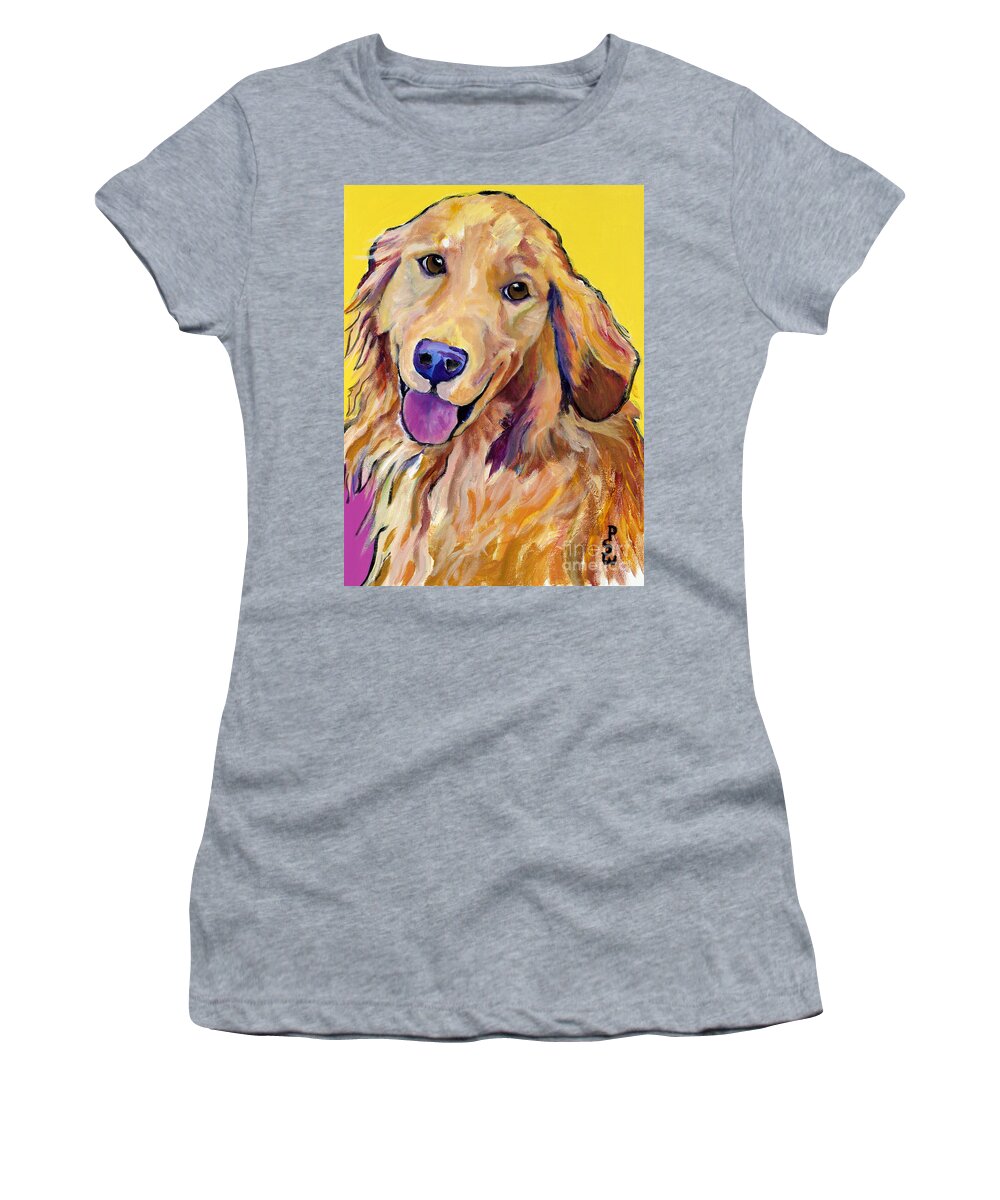 Acrylic Paintings Women's T-Shirt featuring the painting Molly by Pat Saunders-White