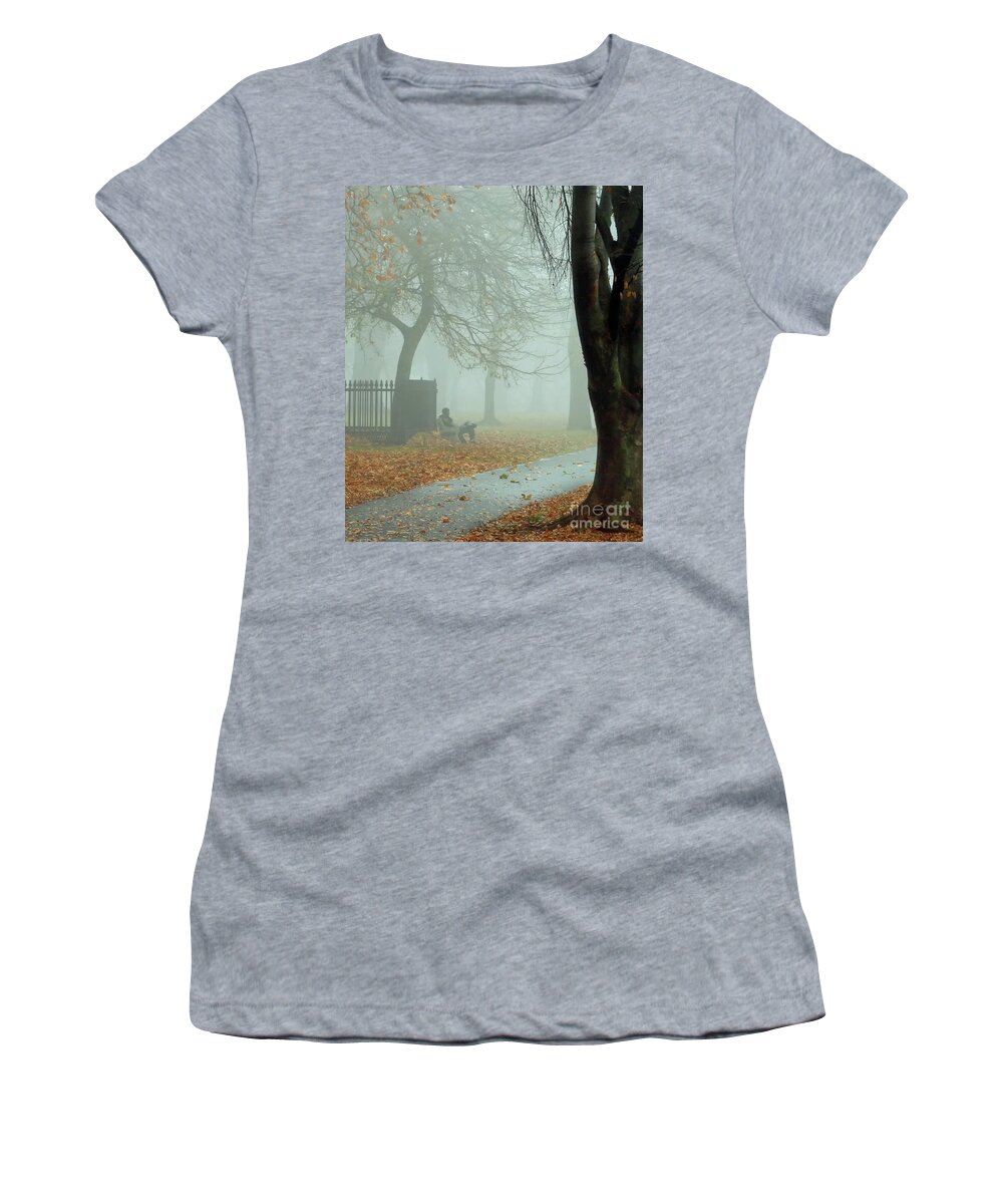 Fog Women's T-Shirt featuring the photograph Moments Alone by Geoff Crego