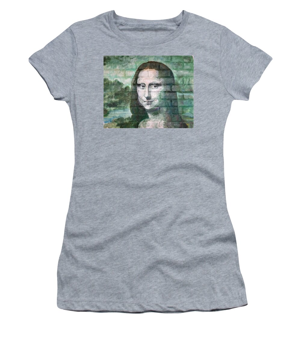 Mona Lisa Women's T-Shirt featuring the painting Mona Lisa by Stan Tenney