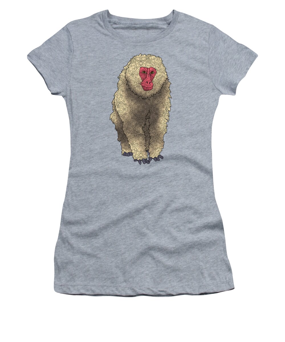 Monkey Women's T-Shirt featuring the digital art Monkey by Dusty Conley