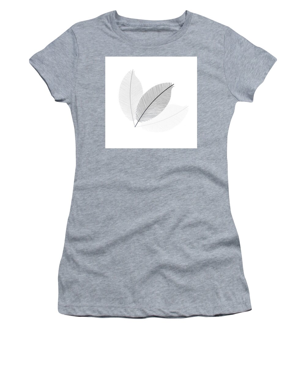 Leaves Women's T-Shirt featuring the photograph Monochrome Leaves by Andrea Kollo