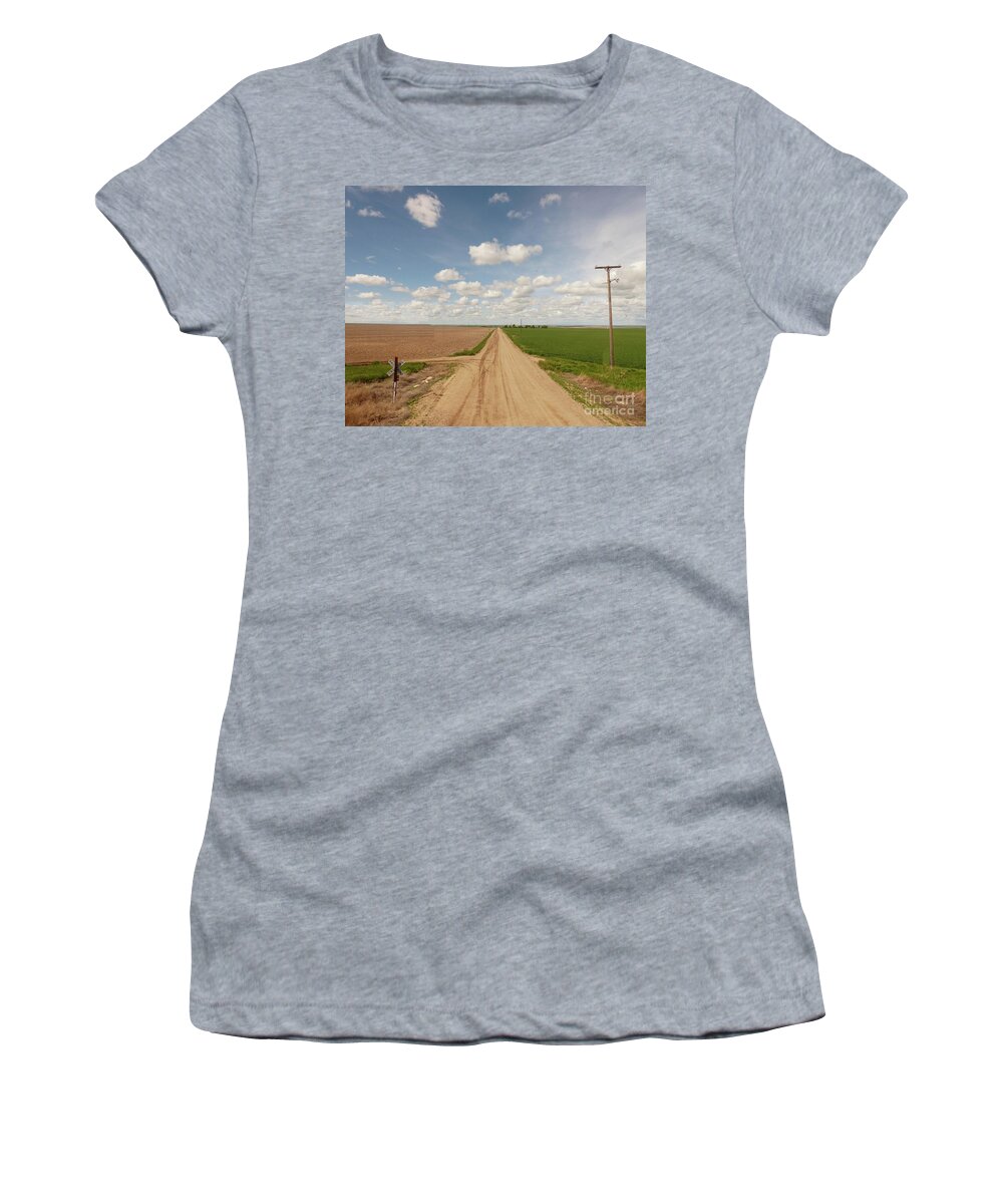 Montana Women's T-Shirt featuring the photograph Montana train view by Paula Joy Welter