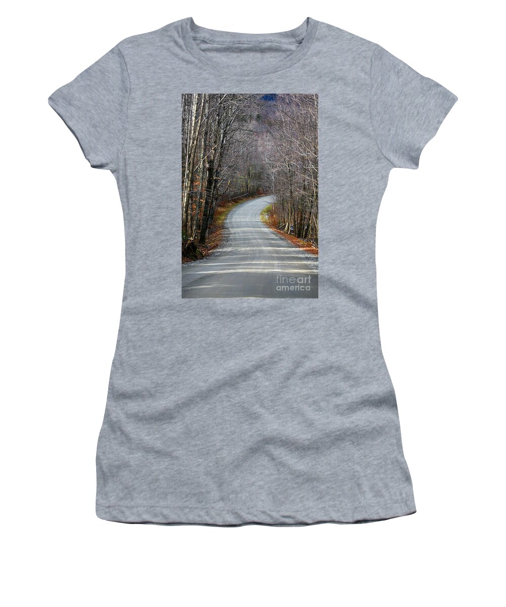 Rural Women's T-Shirt featuring the photograph Montgomery Mountain Rd. by Deborah Benoit