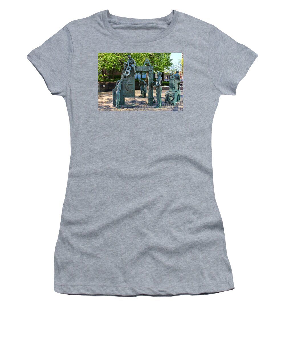 Jack Schultz Photography Women's T-Shirt featuring the photograph Monument to Ohio Teachers 4419 by Jack Schultz