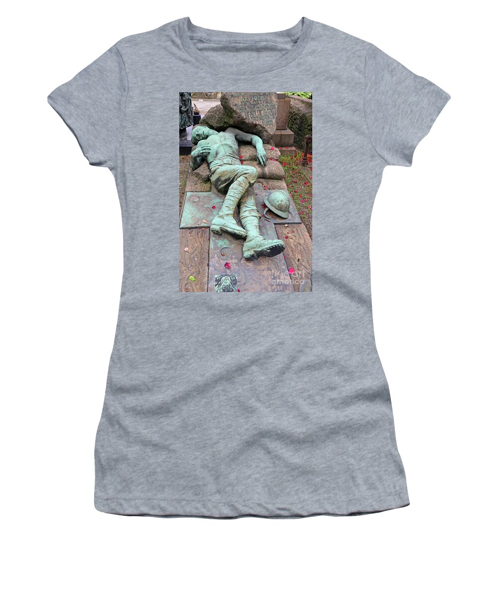 Milan Women's T-Shirt featuring the photograph Monumental Cemetery in Milan 7856 by Jack Schultz