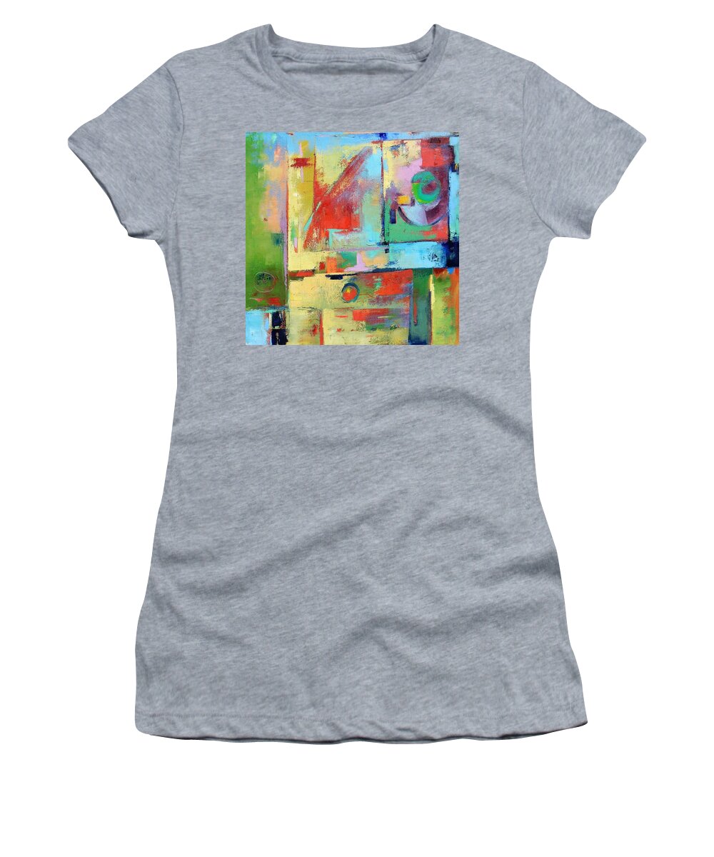 Abstract Women's T-Shirt featuring the painting Mood Swing by Gary Coleman