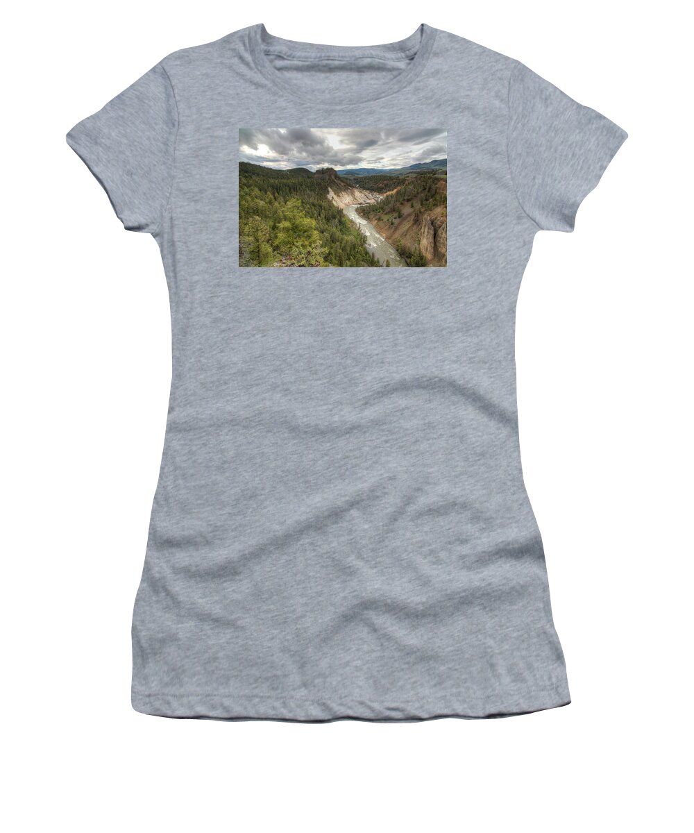 Travel Women's T-Shirt featuring the photograph Moody Yellowstone by Eilish Palmer