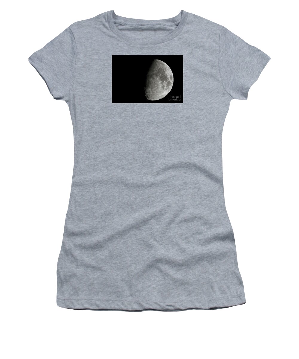 Luna Women's T-Shirt featuring the photograph Moon by Minolta D