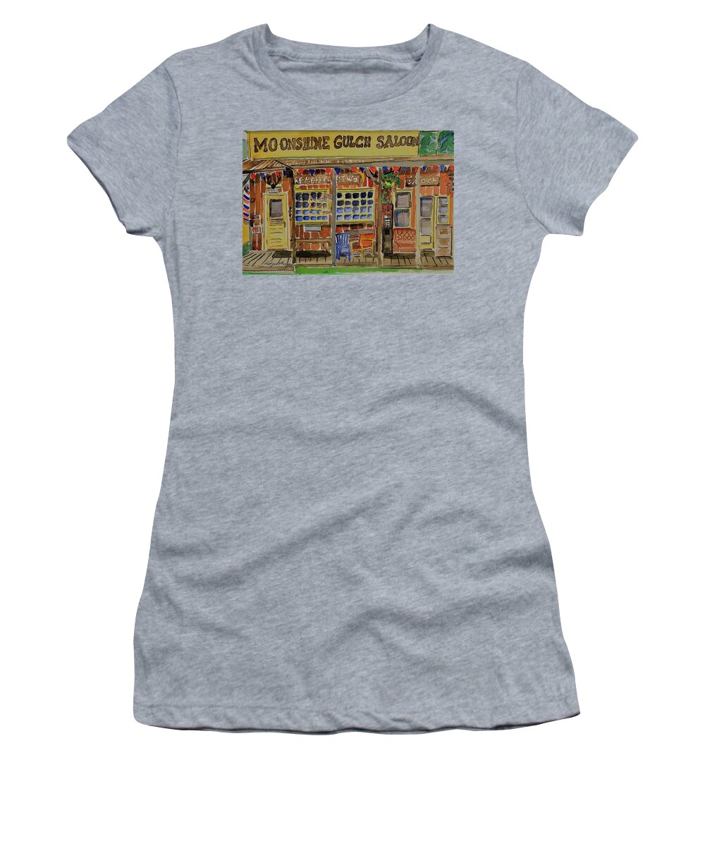 Moonshine Gulch Women's T-Shirt featuring the painting Moonshine Gulch by Rodger Ellingson