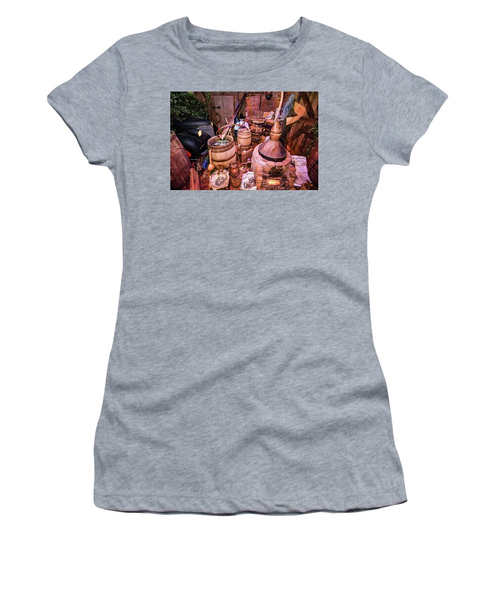 Moonshine Women's T-Shirt featuring the photograph Moonshine Still by Dale R Carlson