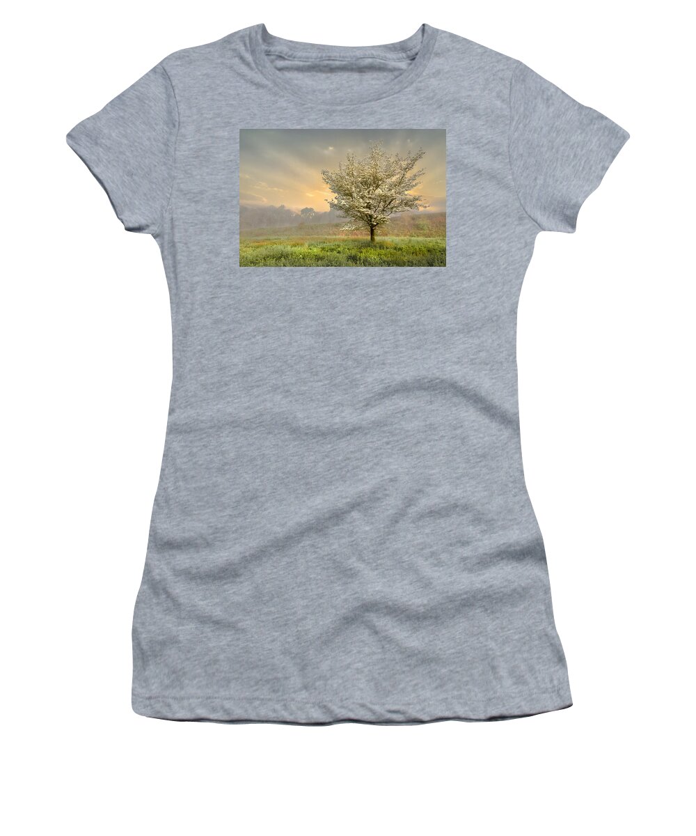 Clouds Women's T-Shirt featuring the photograph Morning Celebration by Debra and Dave Vanderlaan