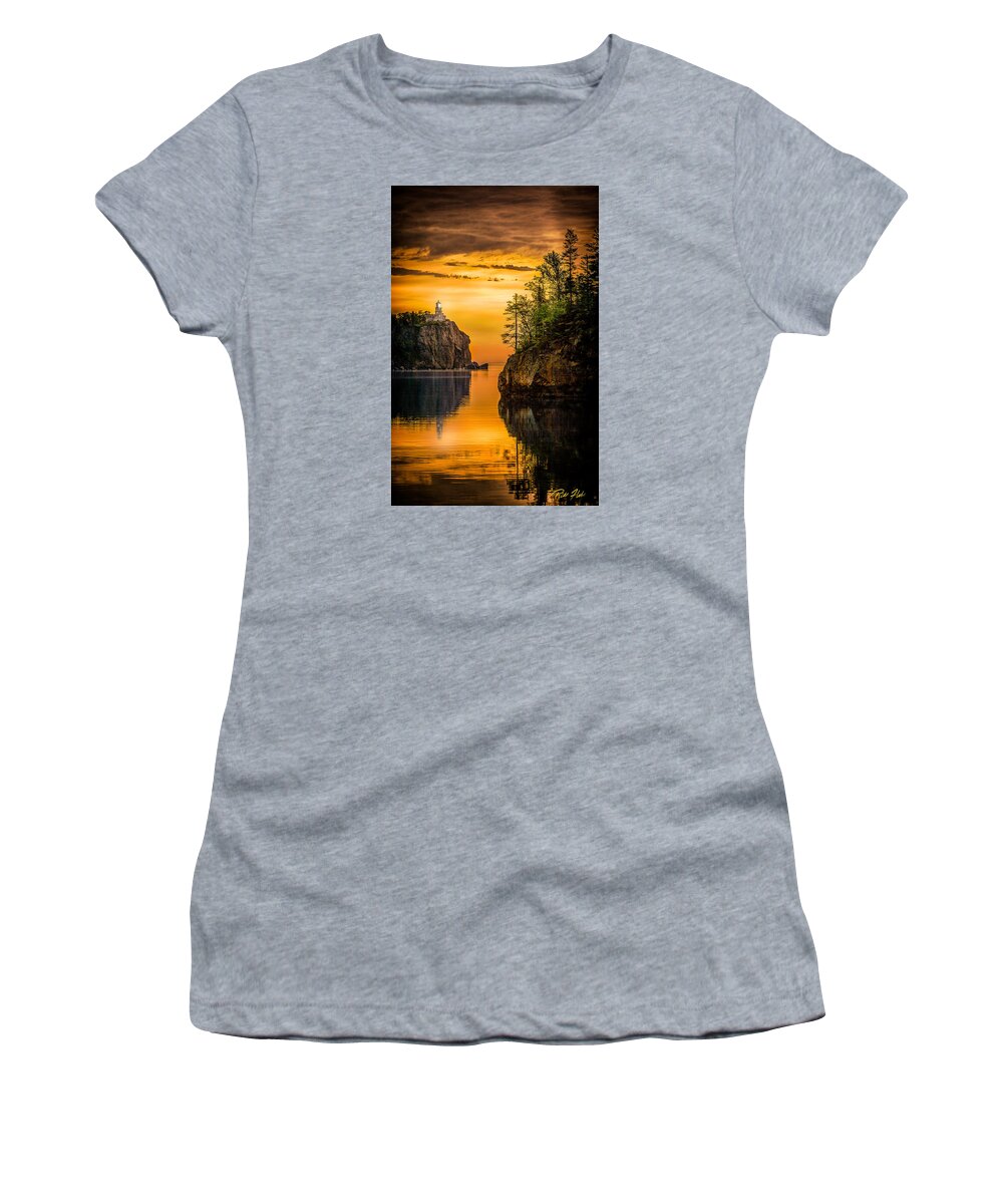  Women's T-Shirt featuring the photograph Morning Glow against the Light by Rikk Flohr