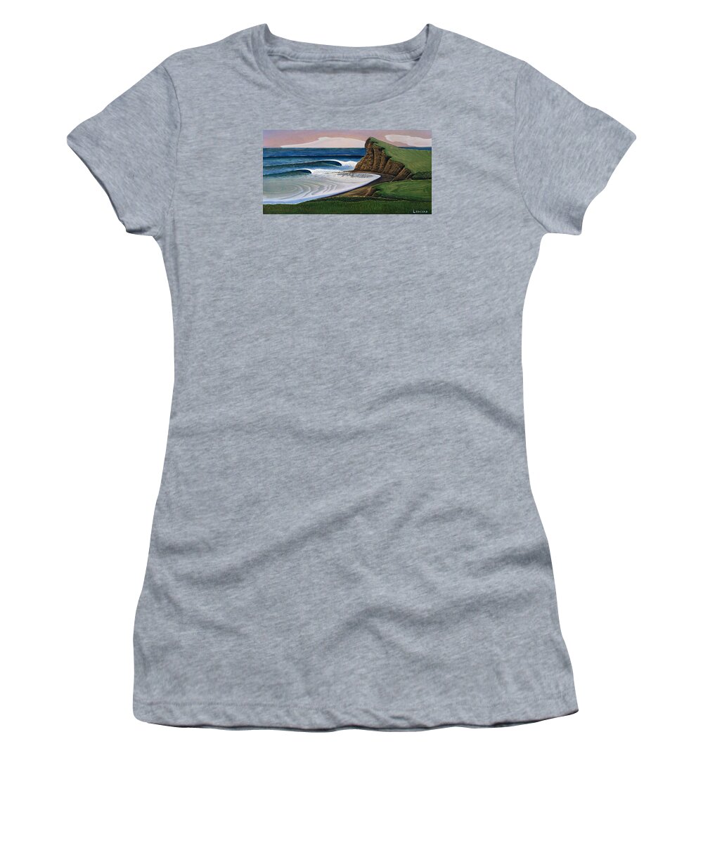 Seascape Women's T-Shirt featuring the relief The Ranch by Nathan Ledyard