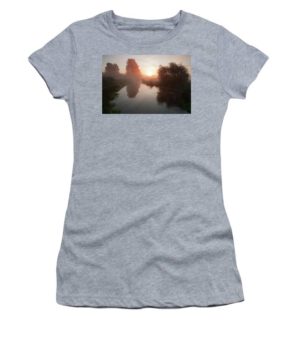 Mist Women's T-Shirt featuring the photograph Morning Mist by Nick Atkin