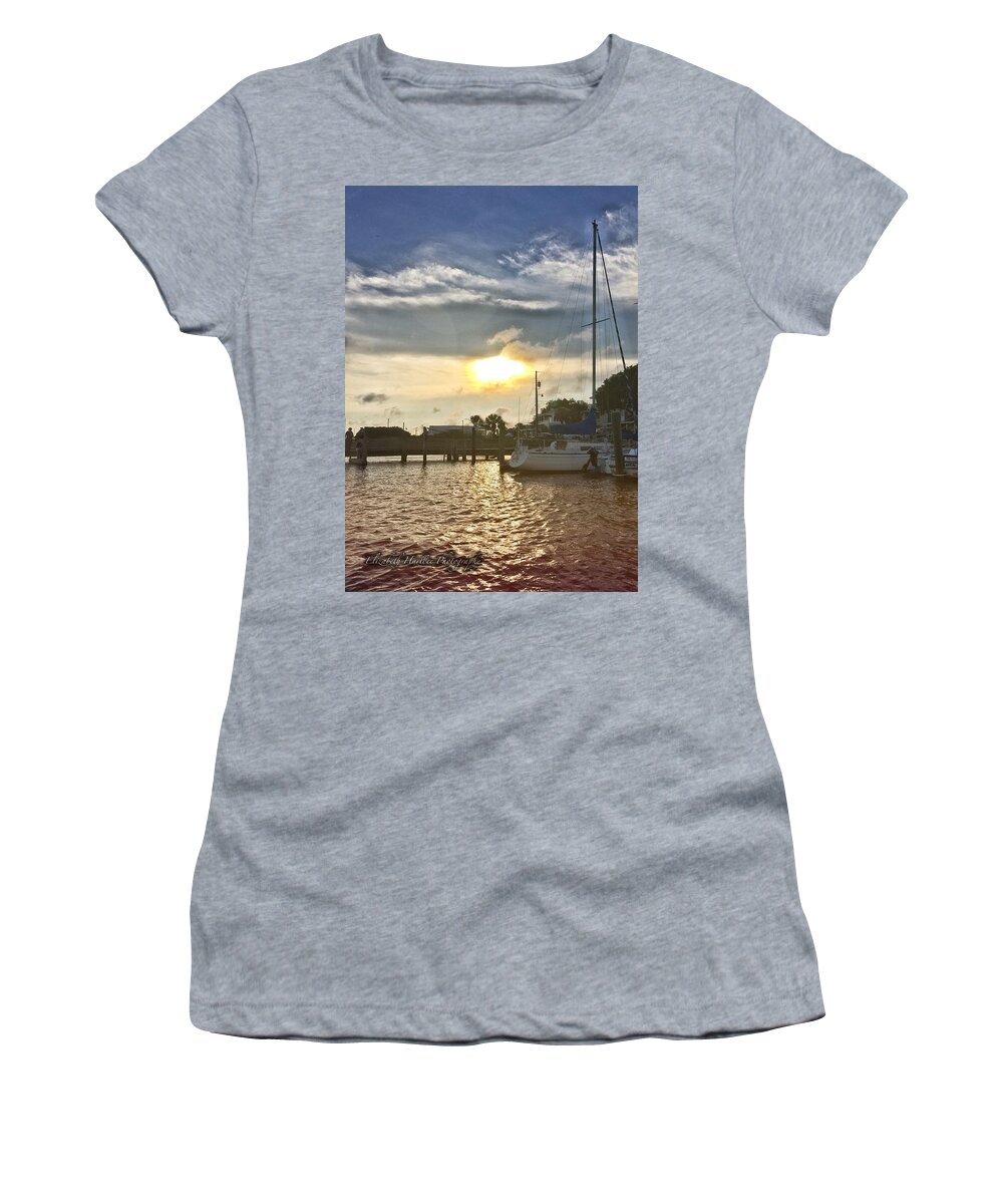  Women's T-Shirt featuring the photograph Morning Sail by Elizabeth Harllee