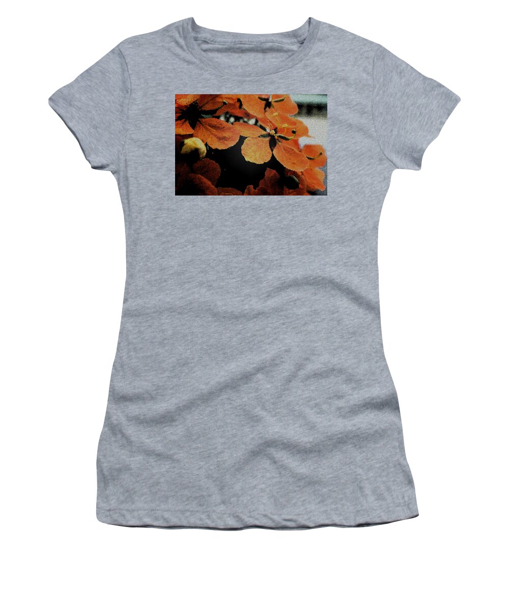 Mosaic Women's T-Shirt featuring the mixed media Mosaic Flowers by Faa shie
