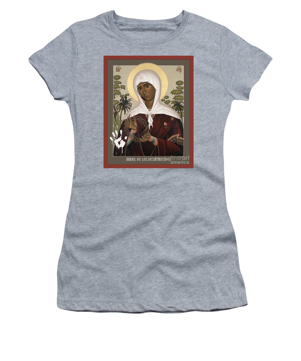 Mother Of The Disappeared Women's T-Shirt featuring the painting Mother of the Disappeared - RLMOD by Br Robert Lentz OFM