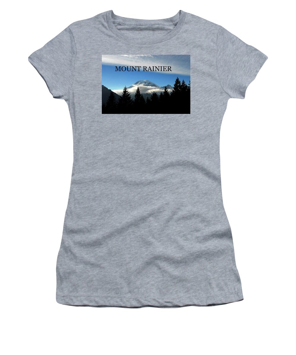 Mount Rainier National Park Washington Women's T-Shirt featuring the photograph Mount Rainier Northeast side by David Lee Thompson