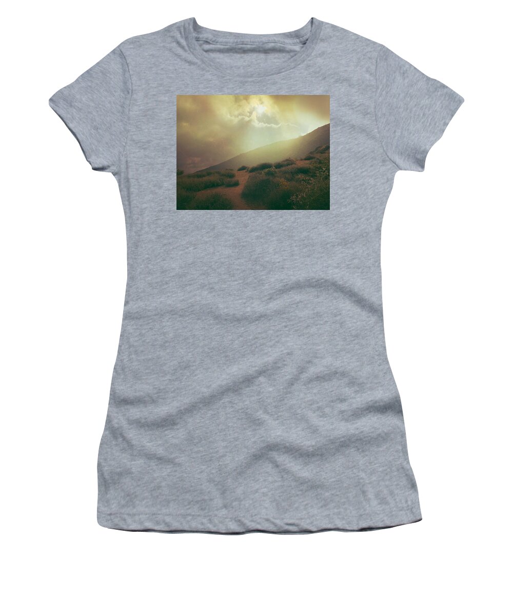 Most Women's T-Shirt featuring the digital art Mountain Glory in Gold by Kevyn Bashore