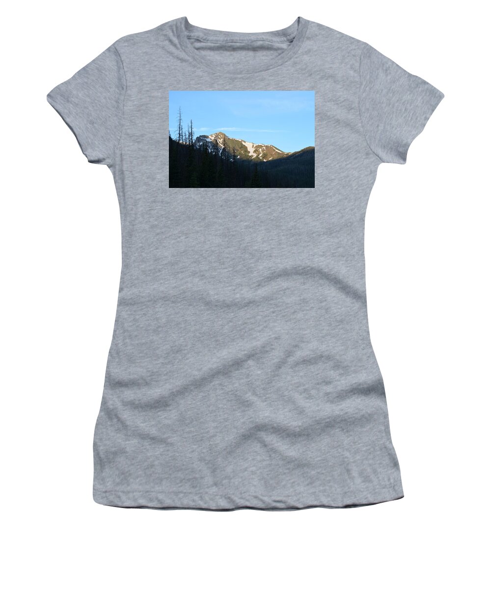 Pines Women's T-Shirt featuring the photograph Mountain in Rocky Mountian NP CO by Margarethe Binkley