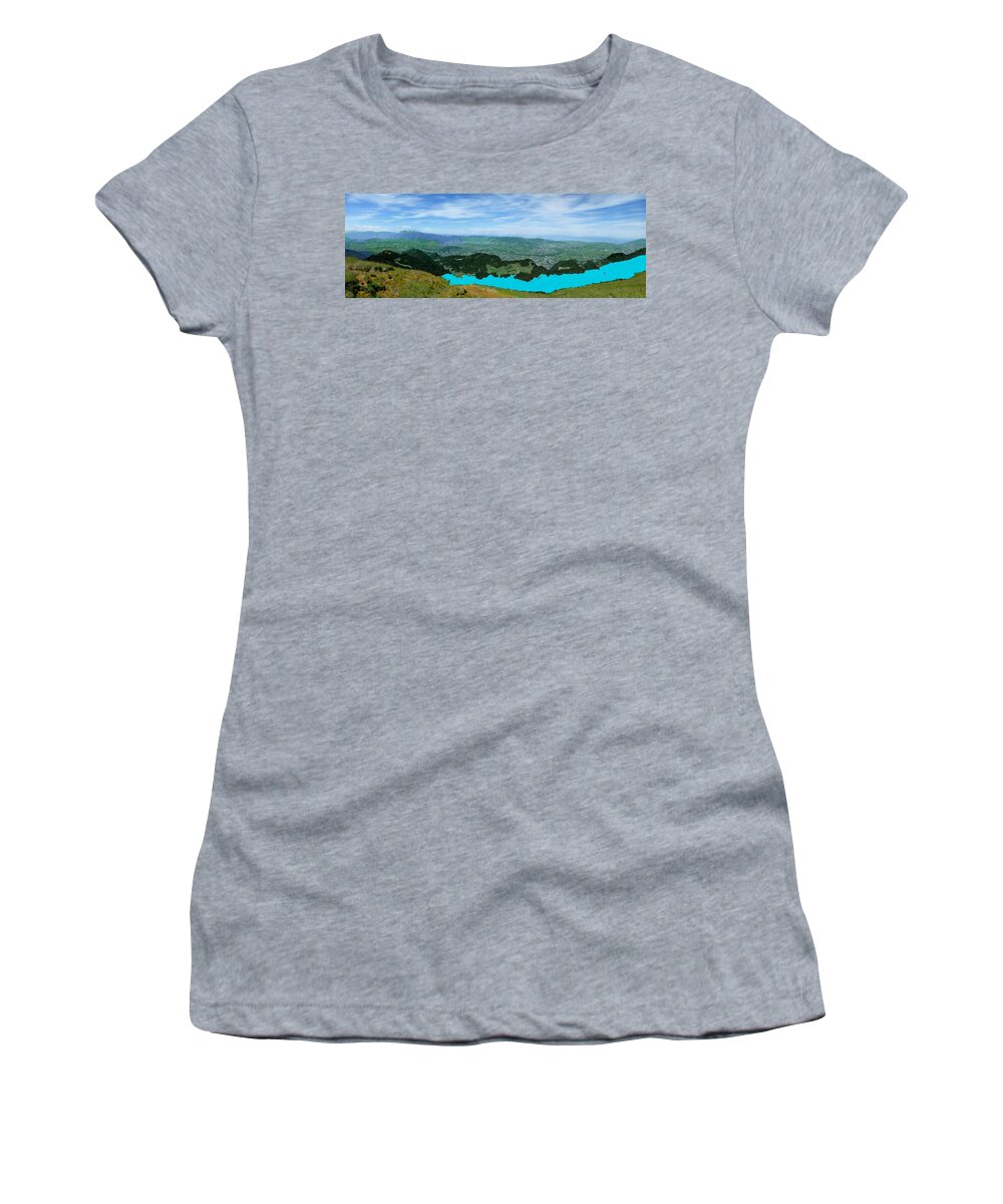 Bruce Women's T-Shirt featuring the painting Mountain Retreat by Bruce Nutting