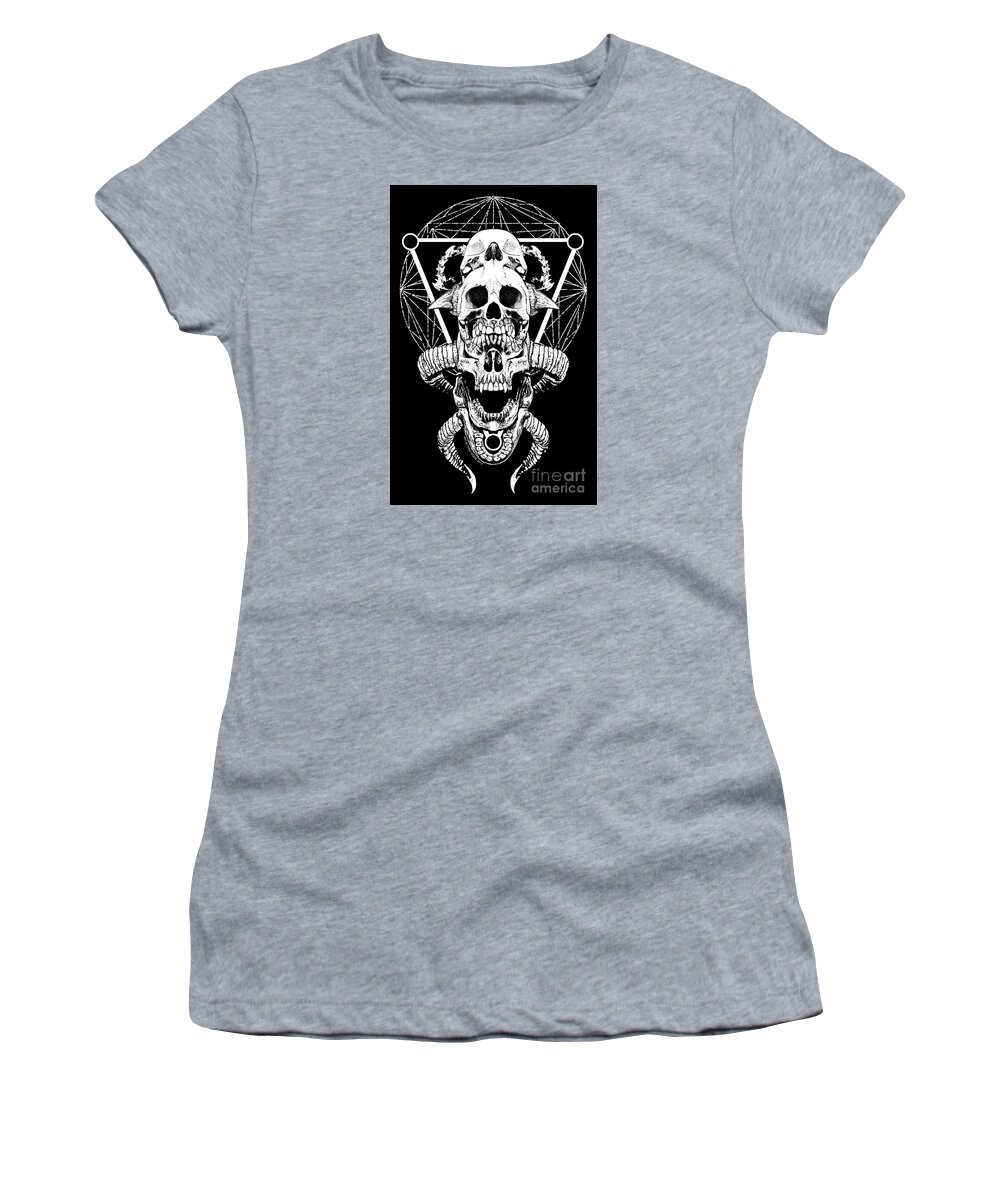 Tony Koehl Women's T-Shirt featuring the mixed media Mouth of Doom by Tony Koehl