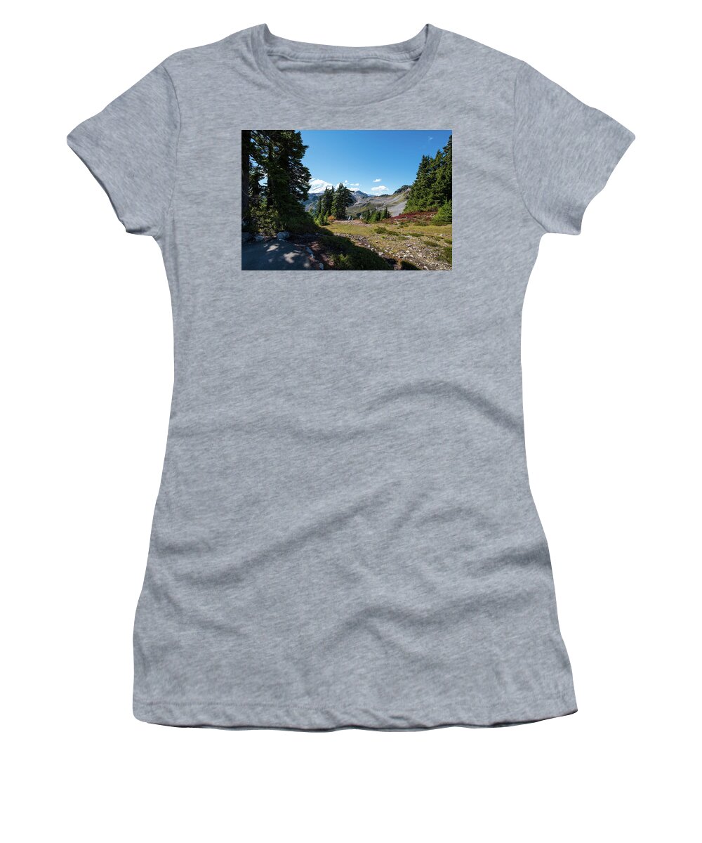 Mt Baker Meadow Women's T-Shirt featuring the photograph Mt Baker Meadow by Tom Cochran