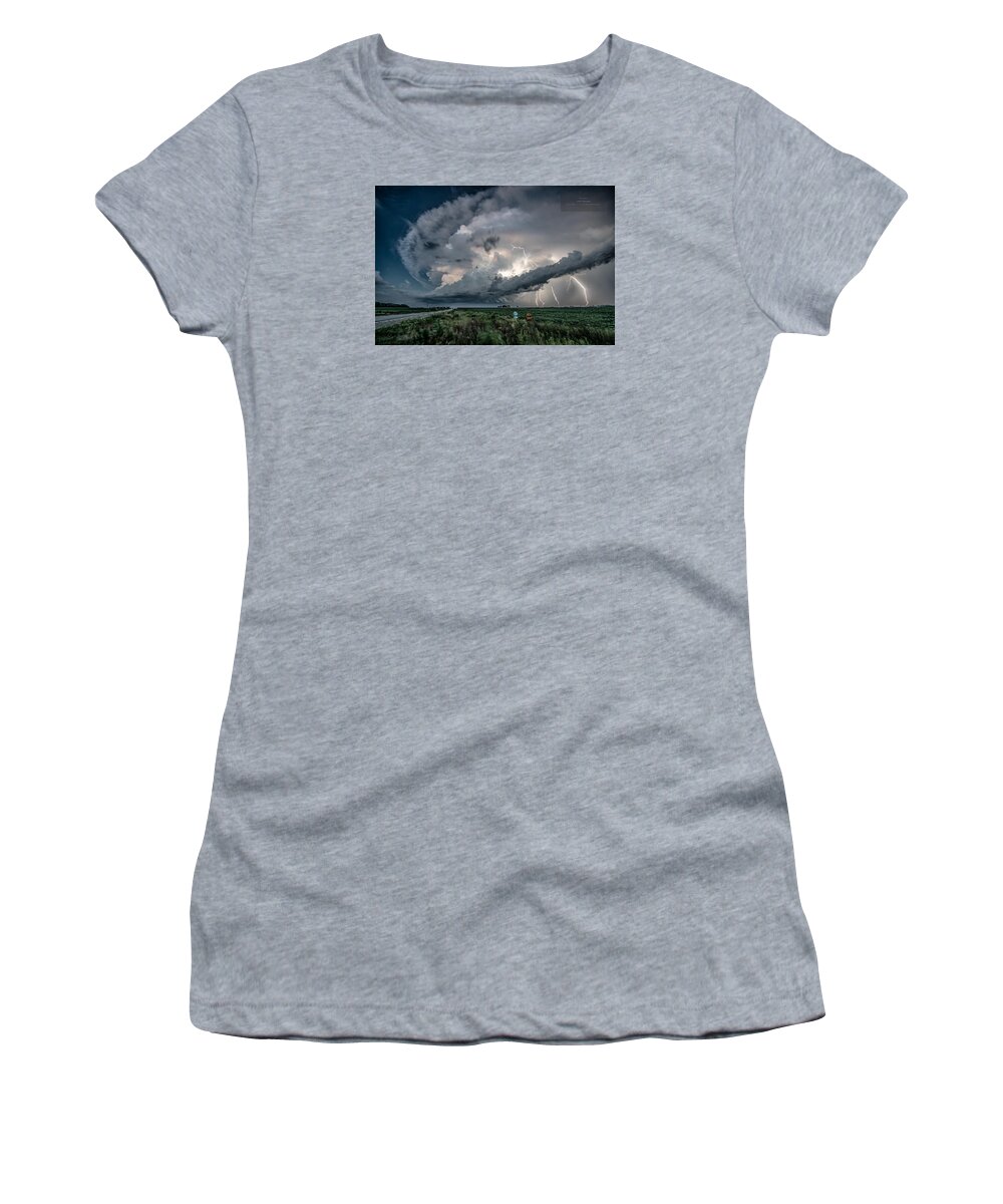 Farmscape Women's T-Shirt featuring the photograph Muscatine County Supercell by Paul Brooks