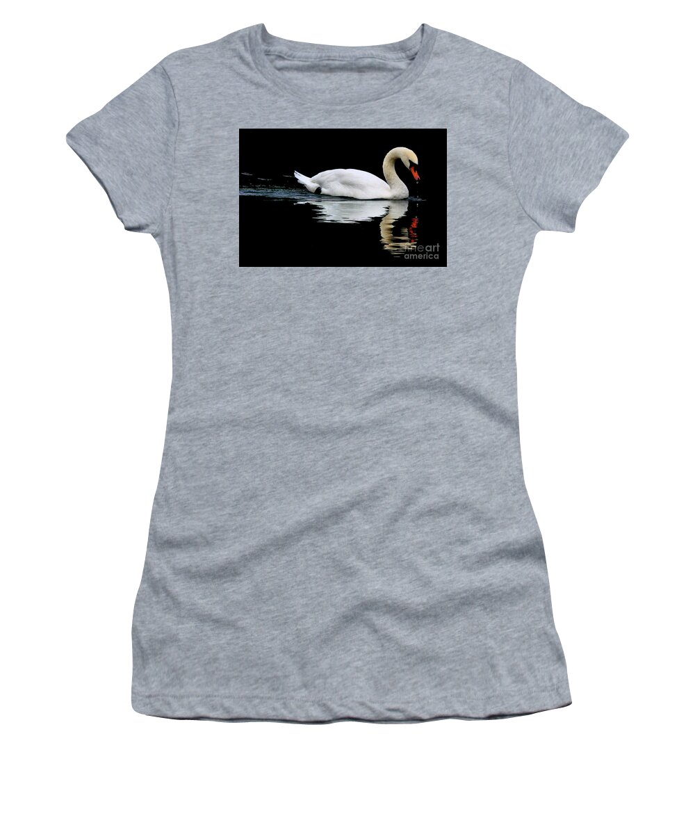 Swan Women's T-Shirt featuring the photograph Mute Swan by Stephen Melia