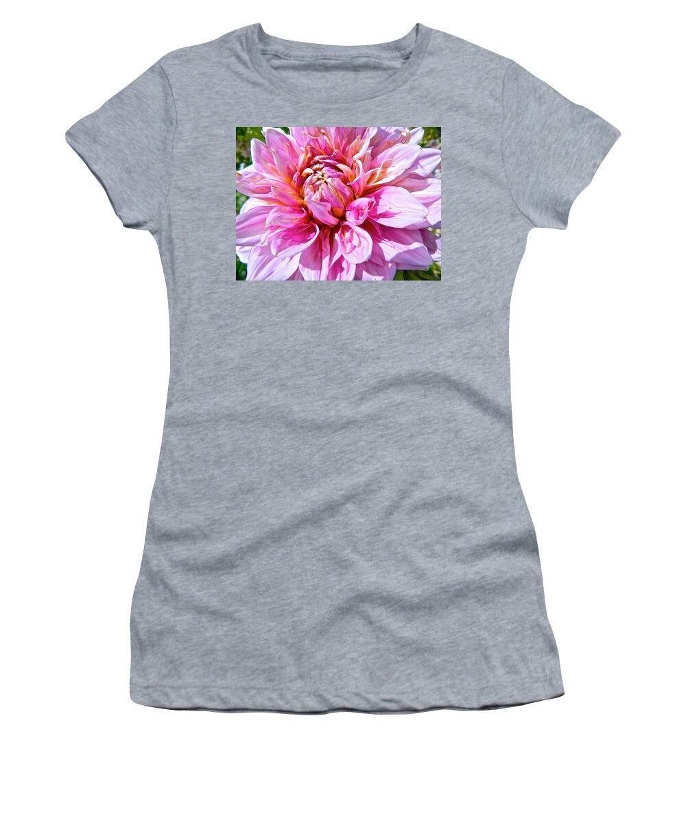Tubers Women's T-Shirt featuring the photograph My First Dahlia by Randy Rosenberger