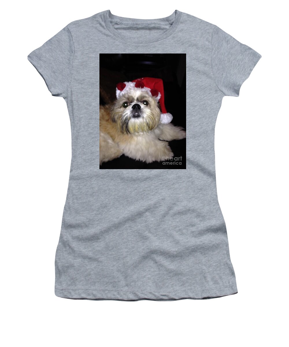 Christmas Women's T-Shirt featuring the photograph My lil Murray Christmas by Lisa Koyle