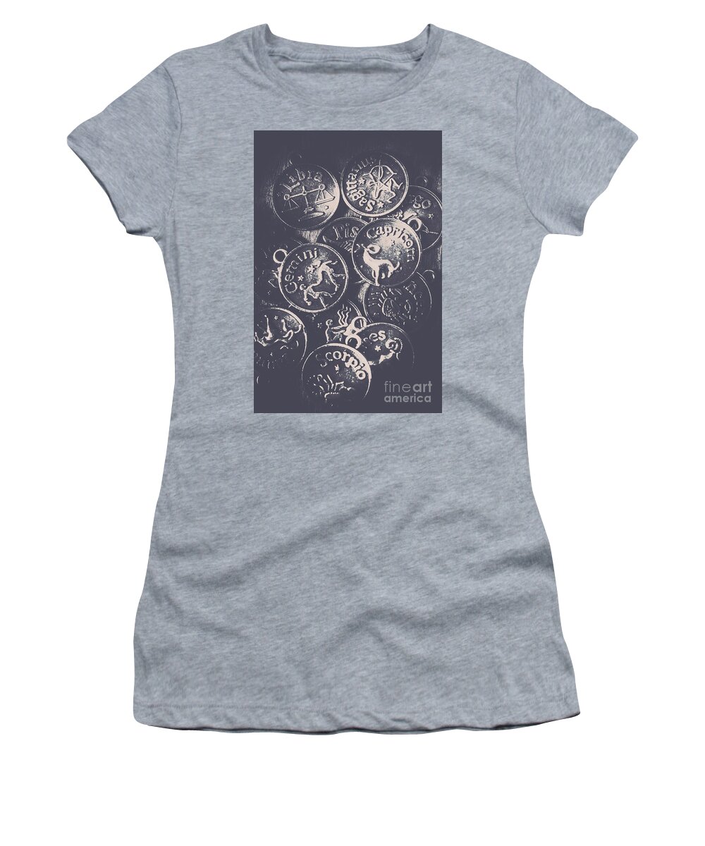 Zodiac Women's T-Shirt featuring the photograph Mysteries of the horoscopes by Jorgo Photography