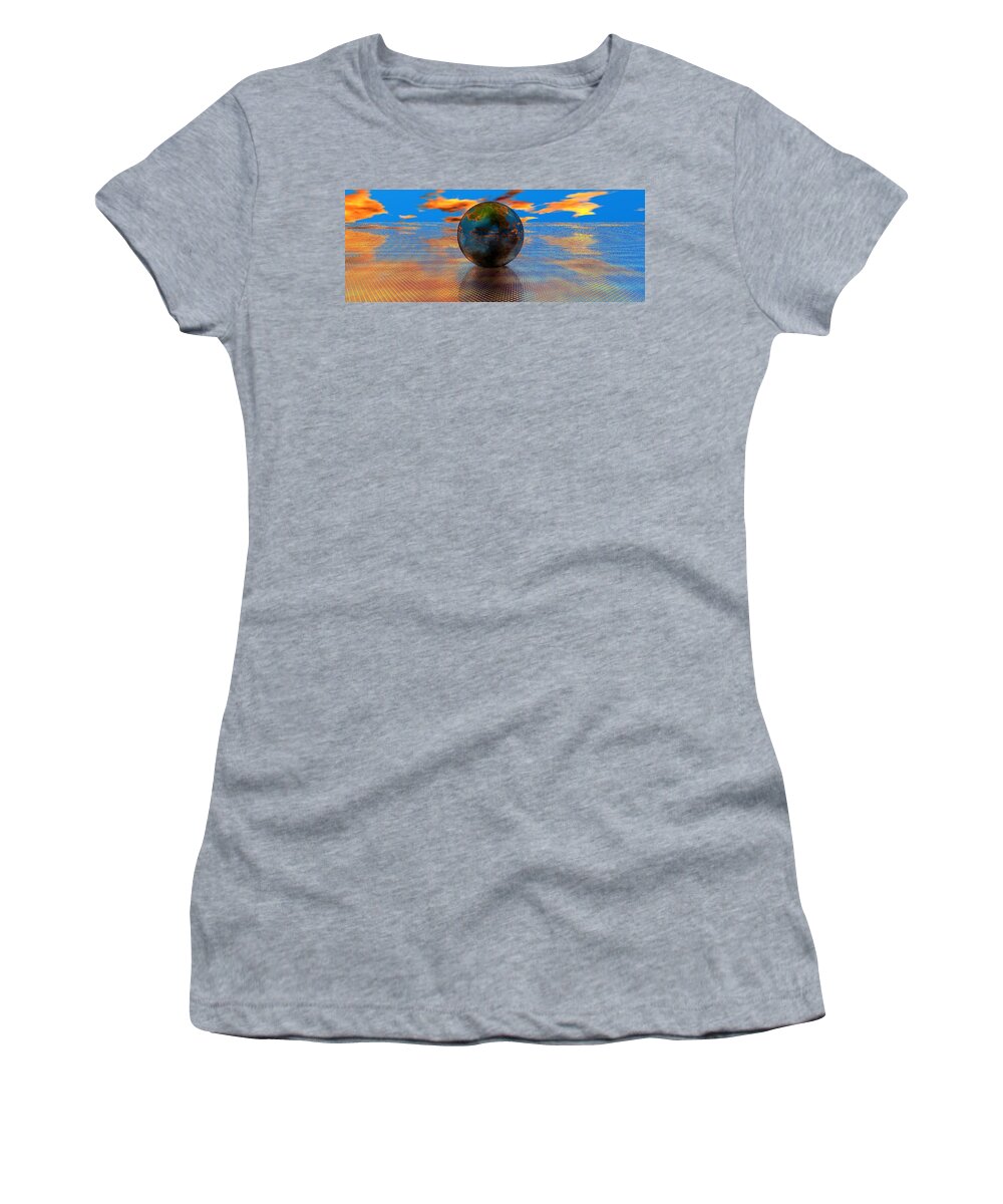 Mystical Women's T-Shirt featuring the digital art Mystical Blue by Oscar Basurto Carbonell