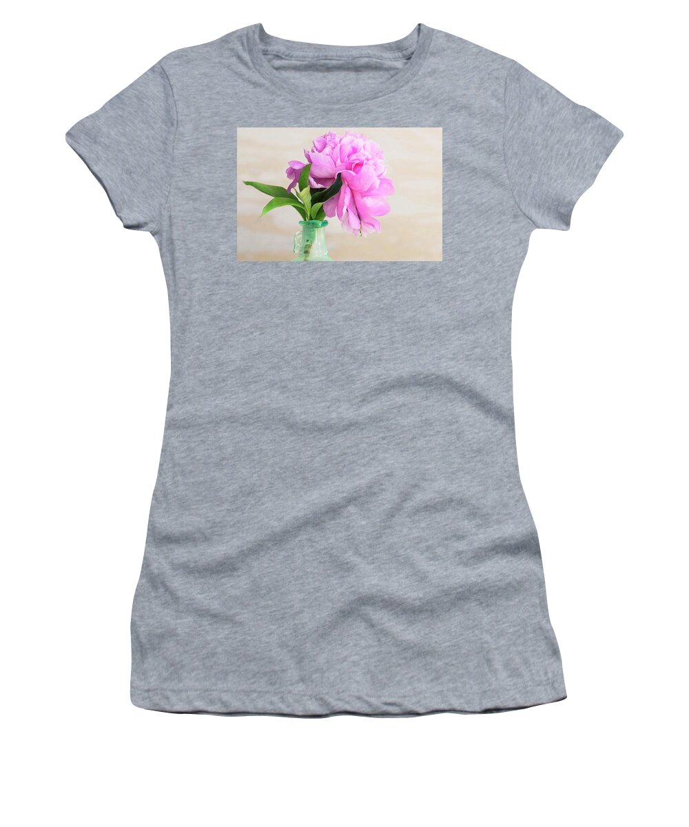 Rich Franco Women's T-Shirt featuring the photograph Nancy's Peony by Rich Franco
