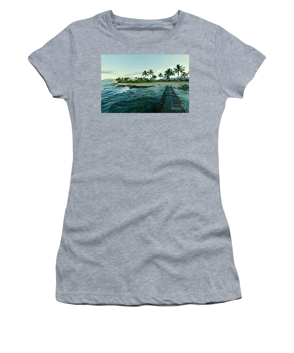 Nani Kai Beach Park Women's T-Shirt featuring the photograph Nani Kai Beach Park by Craig Wood