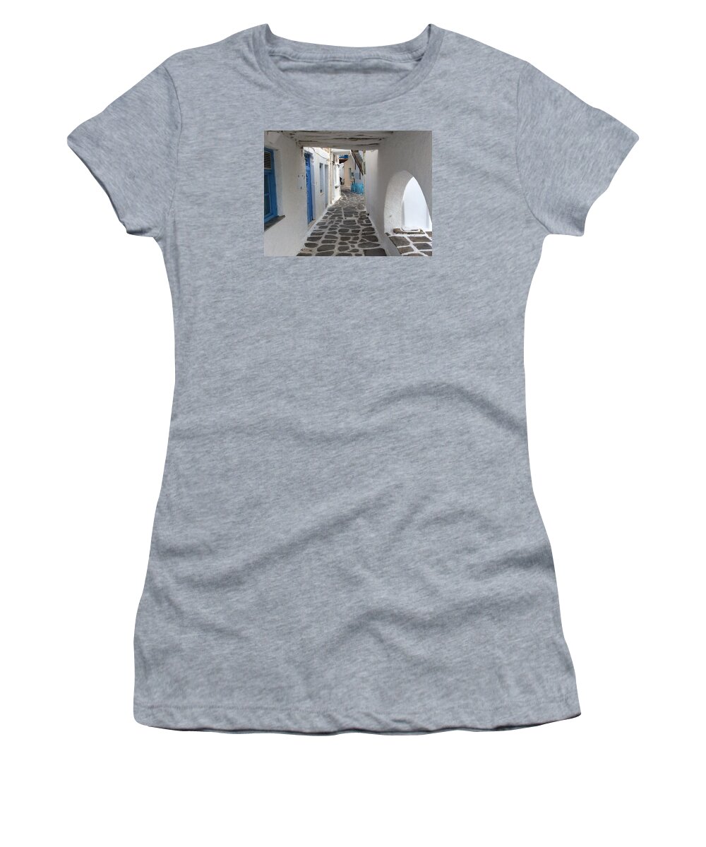 Colette Women's T-Shirt featuring the photograph Naoussa vIllage Greece by Colette V Hera Guggenheim