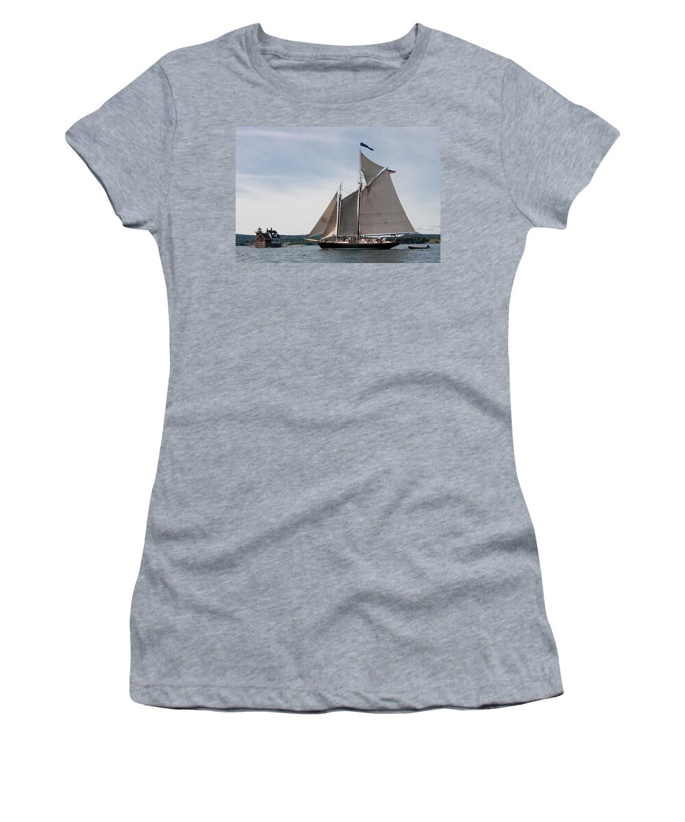 Sailboat Women's T-Shirt featuring the photograph Nathaniel Bowditch 4 by Brent L Ander