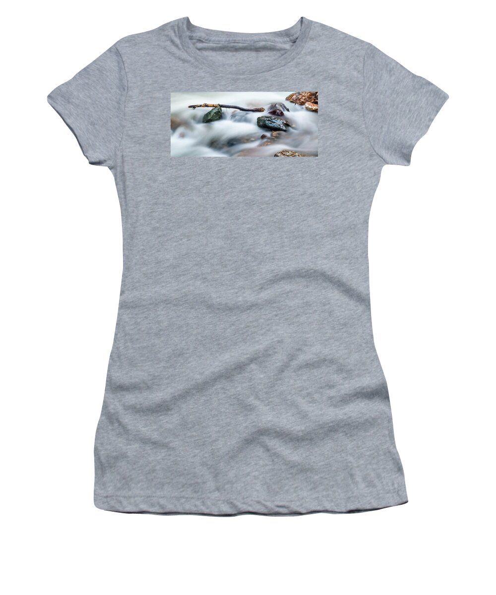 Water Women's T-Shirt featuring the photograph Natures Balance - White Water Rapids by Steven Milner