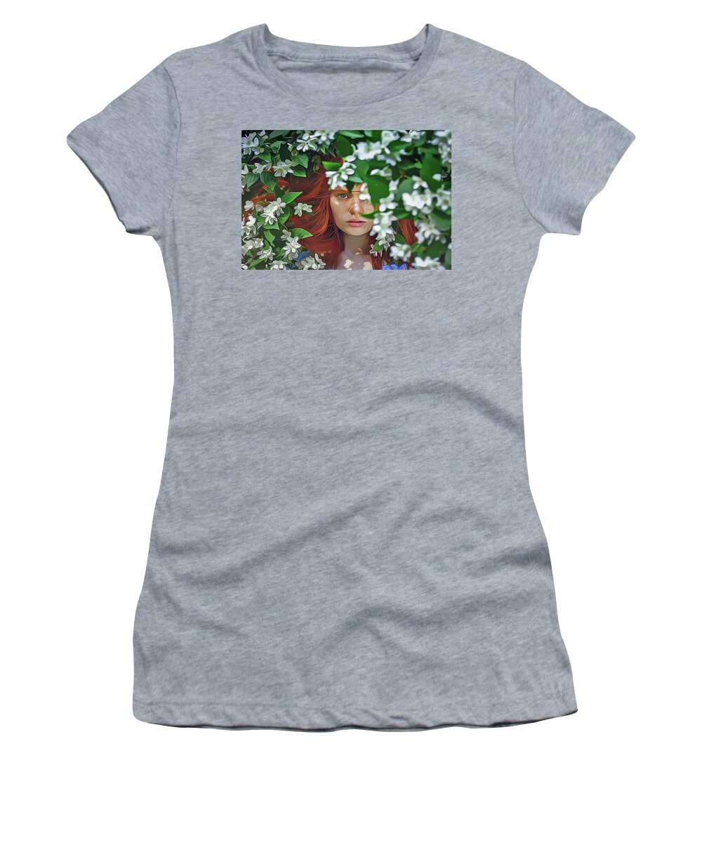 Nature Women's T-Shirt featuring the painting Natures Elf by Harry Warrick